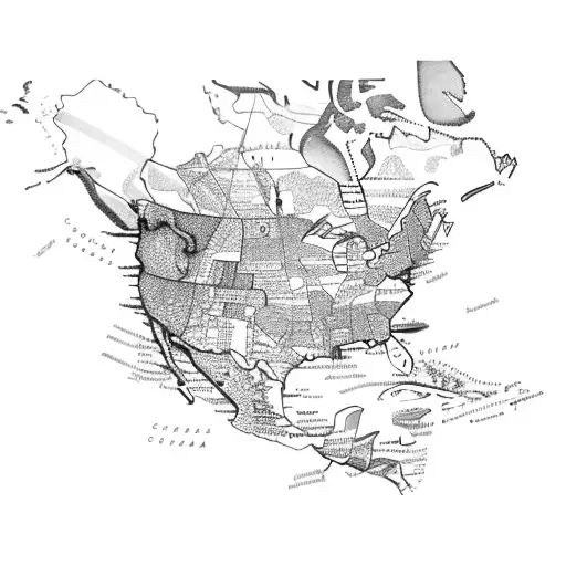 please create me a map tattoo of the states I lived in Ohio, Virginia, Nevada, Michigan with a heart in Toledo, Las Vega tattoo design idea