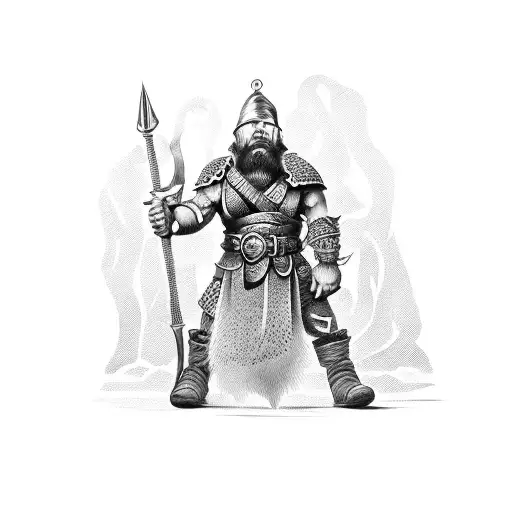 dwarf slayer tattoo design idea