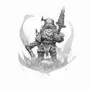 dwarf slayer tattoo design idea