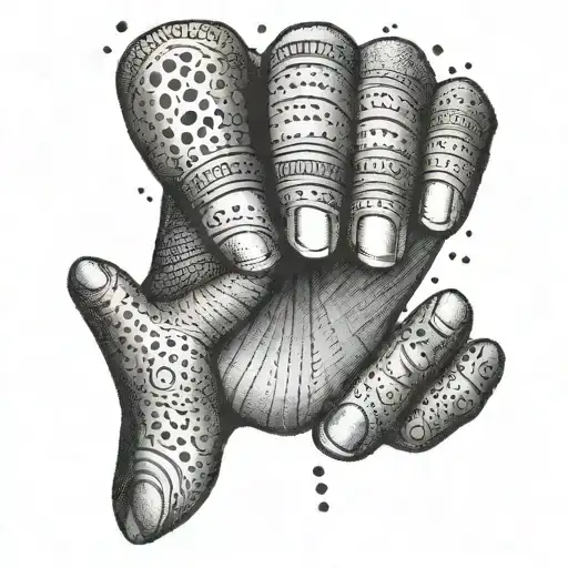 Shaka hand tattoo design idea