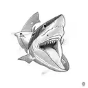  shark tooth tattoo design idea