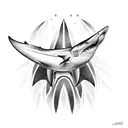  shark tooth tattoo design idea