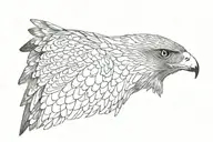 Hawk tattoo design idea