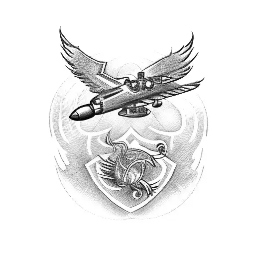 mourning band with spitfire tattoo design idea