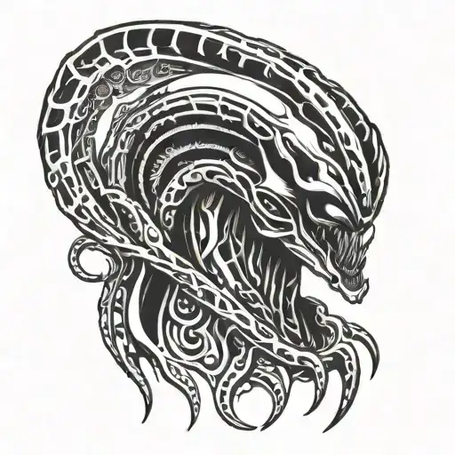 Xenomorph tattoo design idea