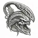 Xenomorph tattoo design idea