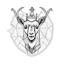 King of card but it has a goat's head  tattoo design idea