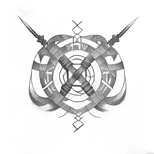 Viking rune self empowerment tattoo design idea