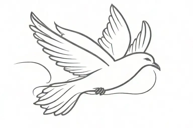 dove flying tattoo design idea