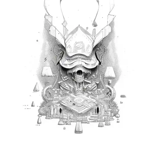 odd small shapes tattoo design idea