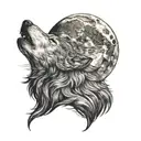 a wolf howling at a moon inside a wolf howling at thee moon inside a wolf howling at the moon  tattoo design idea