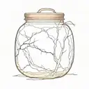 Cracked Alabaster Jar  tattoo design idea