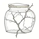 Cracked Alabaster Jar  tattoo design idea