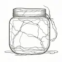 Cracked Alabaster Jar  tattoo design idea