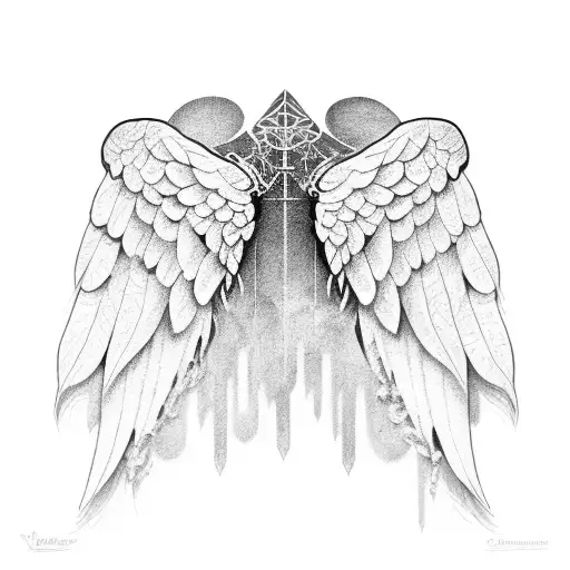 wings tattoo design idea