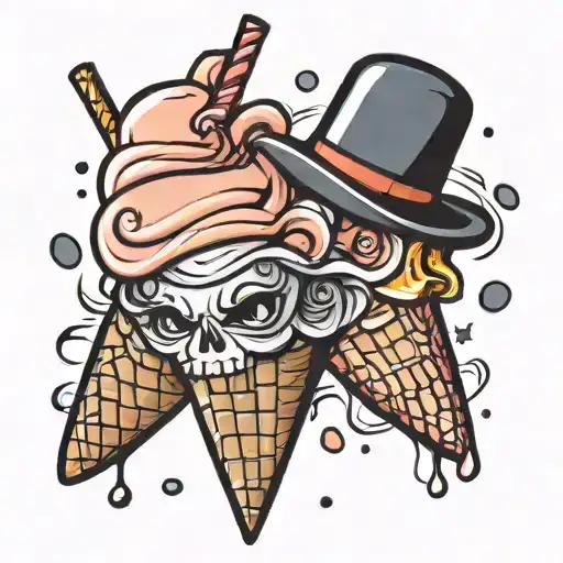 Ola Neapolitan ice cream tattoo design idea