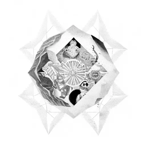 A collage of BTS and Seventeen album covers tattoo design idea