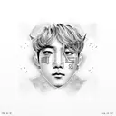 A collage of BTS and Seventeen album covers tattoo design idea