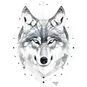 wolf with shield tattoo design idea