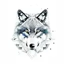 wolf with shield tattoo design idea