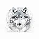 wolf with shield tattoo design idea