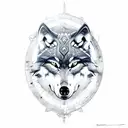 wolf with shield tattoo design idea