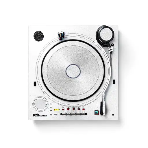 Minimalistic representation of a DJ turntable tattoo design idea