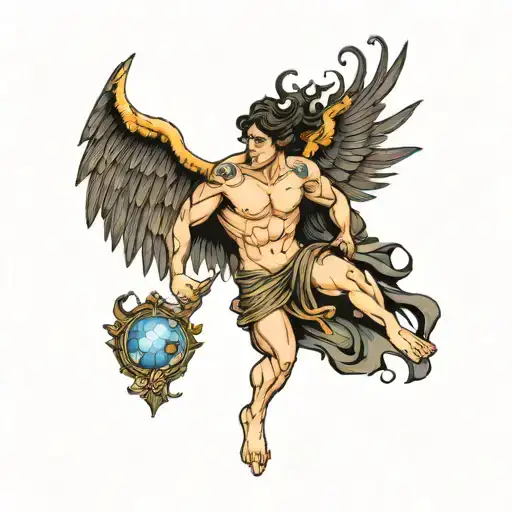 eros greek god tattoo design idea
