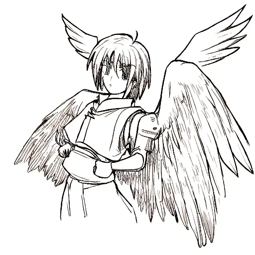 wing for right chest and upper arm  tattoo design idea