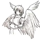 wing for right chest and upper arm  tattoo design idea