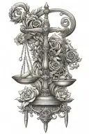 Libra and cancer zodiac sign tattoo design idea