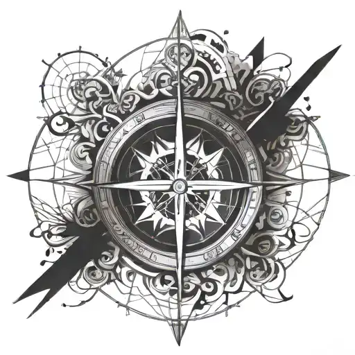 value loyalty above all else, compass, death tattoo design idea
