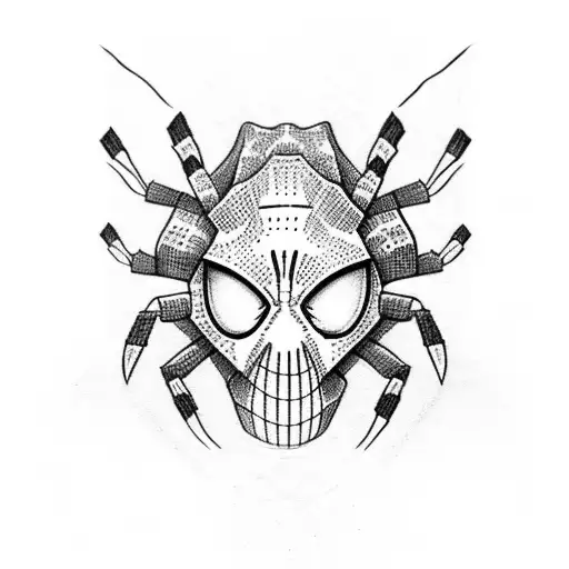 Hisoka Spider 8 with lots of lines tattoo design idea