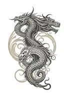 sleipnir and jormungandr yggdrasil for back tattoo design idea
