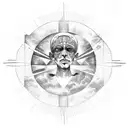 icarus falling through space  tattoo design idea