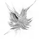 icarus falling through space  tattoo design idea