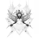 icarus falling through space  tattoo design idea