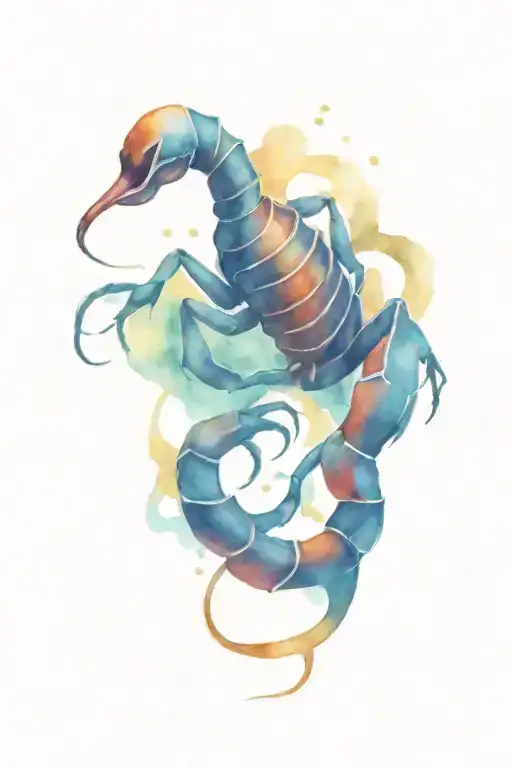 scorpion with letter A tattoo tattoo design idea