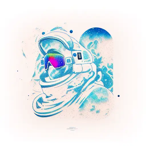 snowboard, space, life tattoo design idea