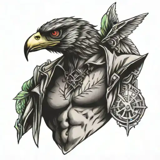 Chest tattoo . Represents a young struggling entrepreneur making his way to success.  Construction, family, millionaire tattoo design idea
