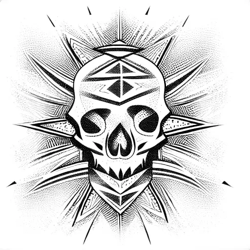 Skull tattoo design idea