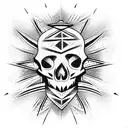 Skull tattoo design idea