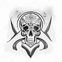 Skull tattoo design idea