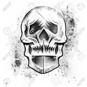 Skull tattoo design idea