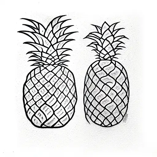Pineapple tattoo design idea