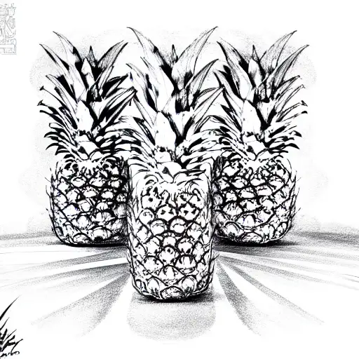 Pineapple tattoo design idea