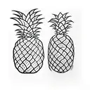 Pineapple tattoo design idea