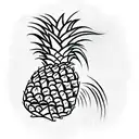 Pineapple tattoo design idea