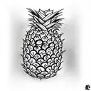 Pineapple tattoo design idea