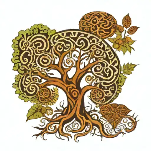 Maori family tree date of birth son tattoo design idea